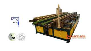 Máquina duplex de moldagem de rolos de flange de ducto PDF, flange de ducto PDF-3, flange de rolos de flange de ducto