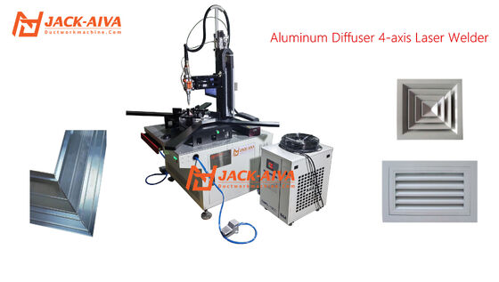 Máquina de soldadura a laser de estrutura de difusor de alumínio para climatização
