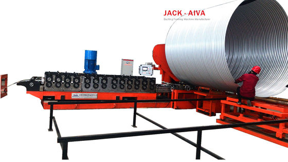 máquina 6000mm ondulada do tubo da espiral da sargeta de 800mm